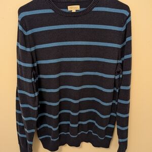 Sonoma Men's Sweater with Black and Blue Stripes